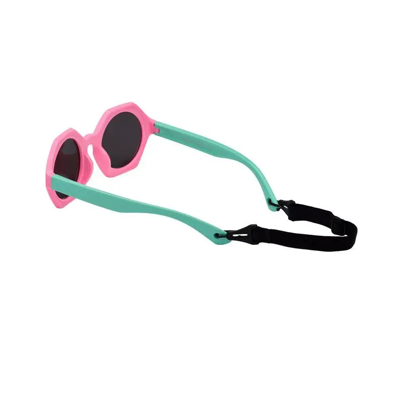 Farmamoda Occhiali da sole polarizzati per bambini Design verde e rosa, 25 gr