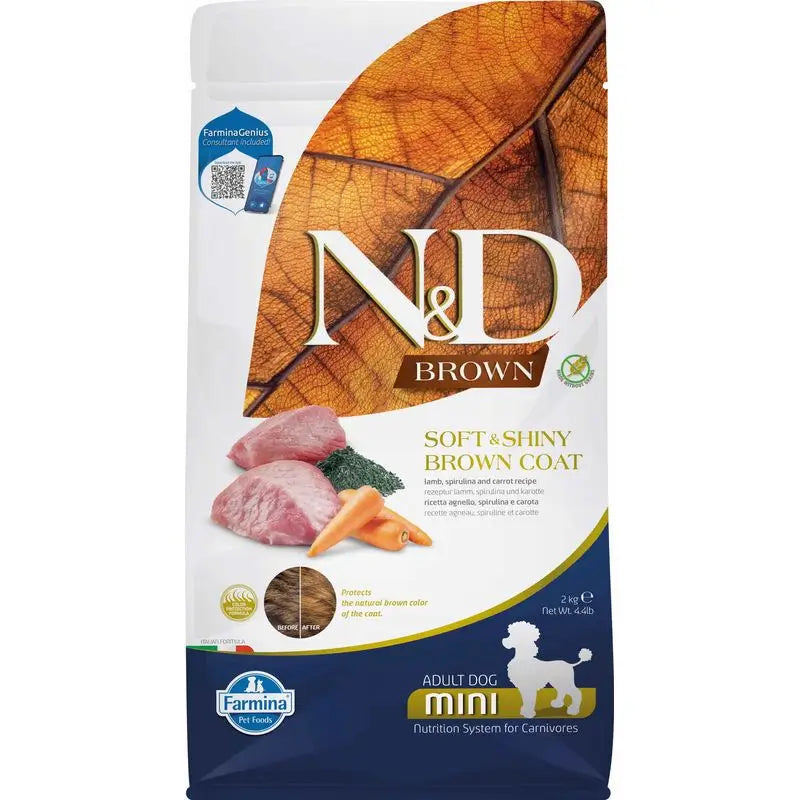 Farmina N&D Brown Dog Agnello Spirulina Mini 2Kg