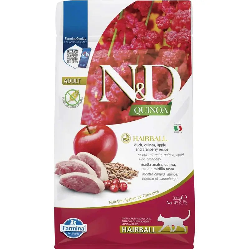Farmina N&D Cat Quinoa Hairball Quinoa Anatra 300Gr