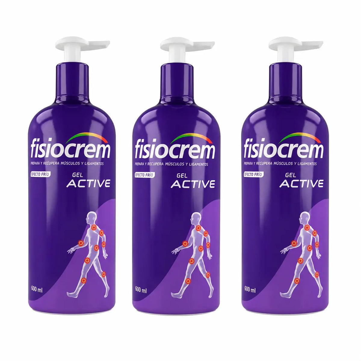 Fisiocrem Gel Active 600 ml, confezione da 3