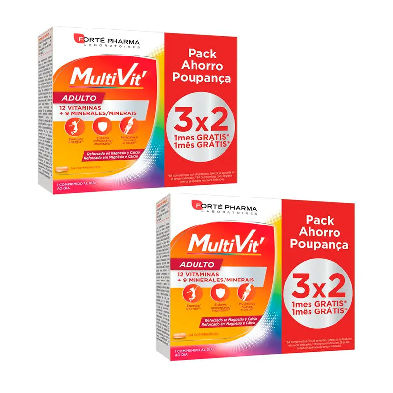 Forté Pharma Duplo Energy Multivit Adulti, 2 x 84 compresse