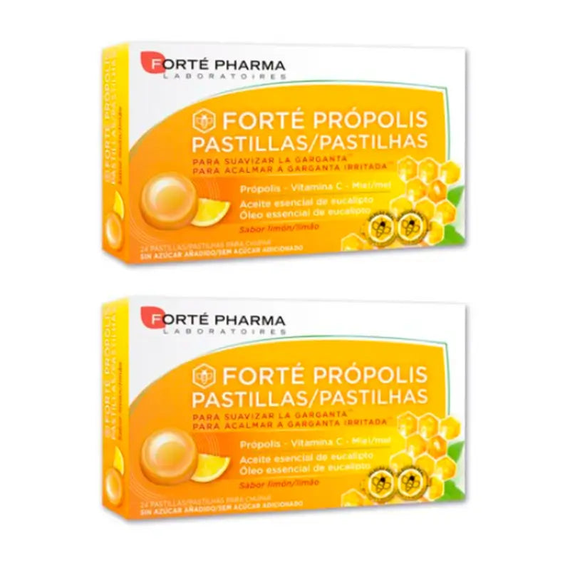 Forté Pharma Duplo Forté Propoli Limone pastiglie, 2 x 24 pastiglie