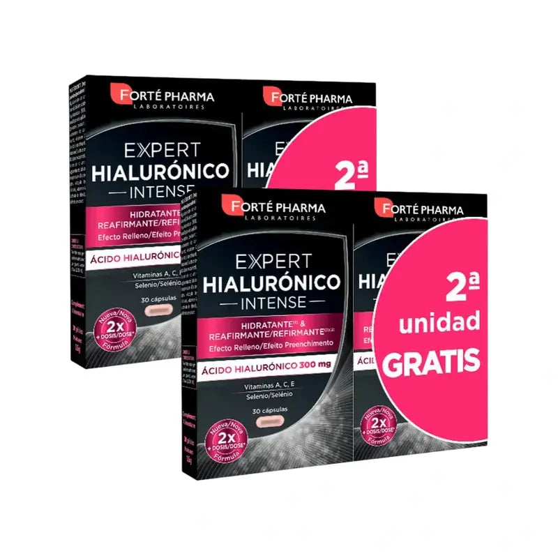 Forté Pharma Pack Expert Hyaluronic 30 Capsule + 30 Capsule Gratis, Confezione da 2