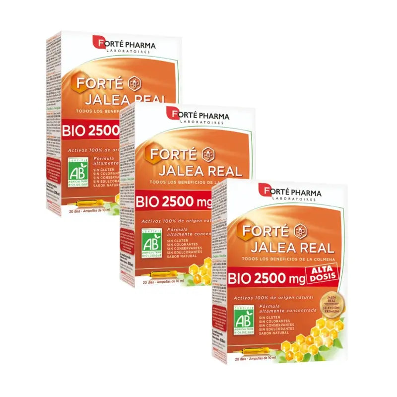 Forté Pharma Triplo Forté Pappa Reale Bio 2500 mg 3 x 20 Amp x 10 ml