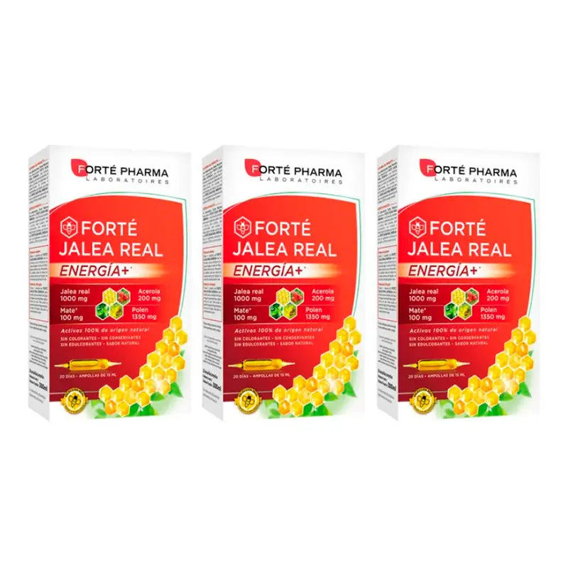 Forté Pharma Triplo Forté Pappa Reale Energia+, 3 x 20 fiale