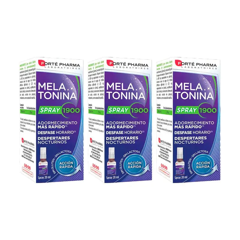 Forté Pharma Triplo Melatonin Spray 1900, 3 x 20ml