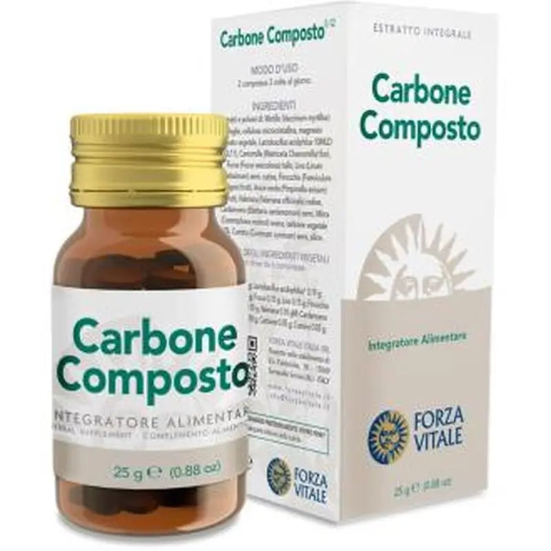 Forza Vitale Carbone Composto 25Gr.Comprimidos