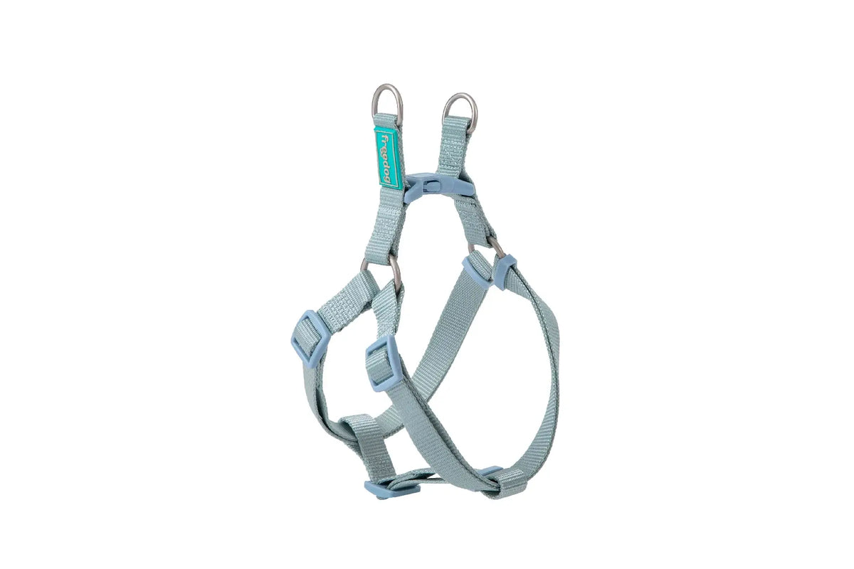 Freedog Imbracatura in nylon tipo A azzurro cielo, 10 mm 20/36 cm
