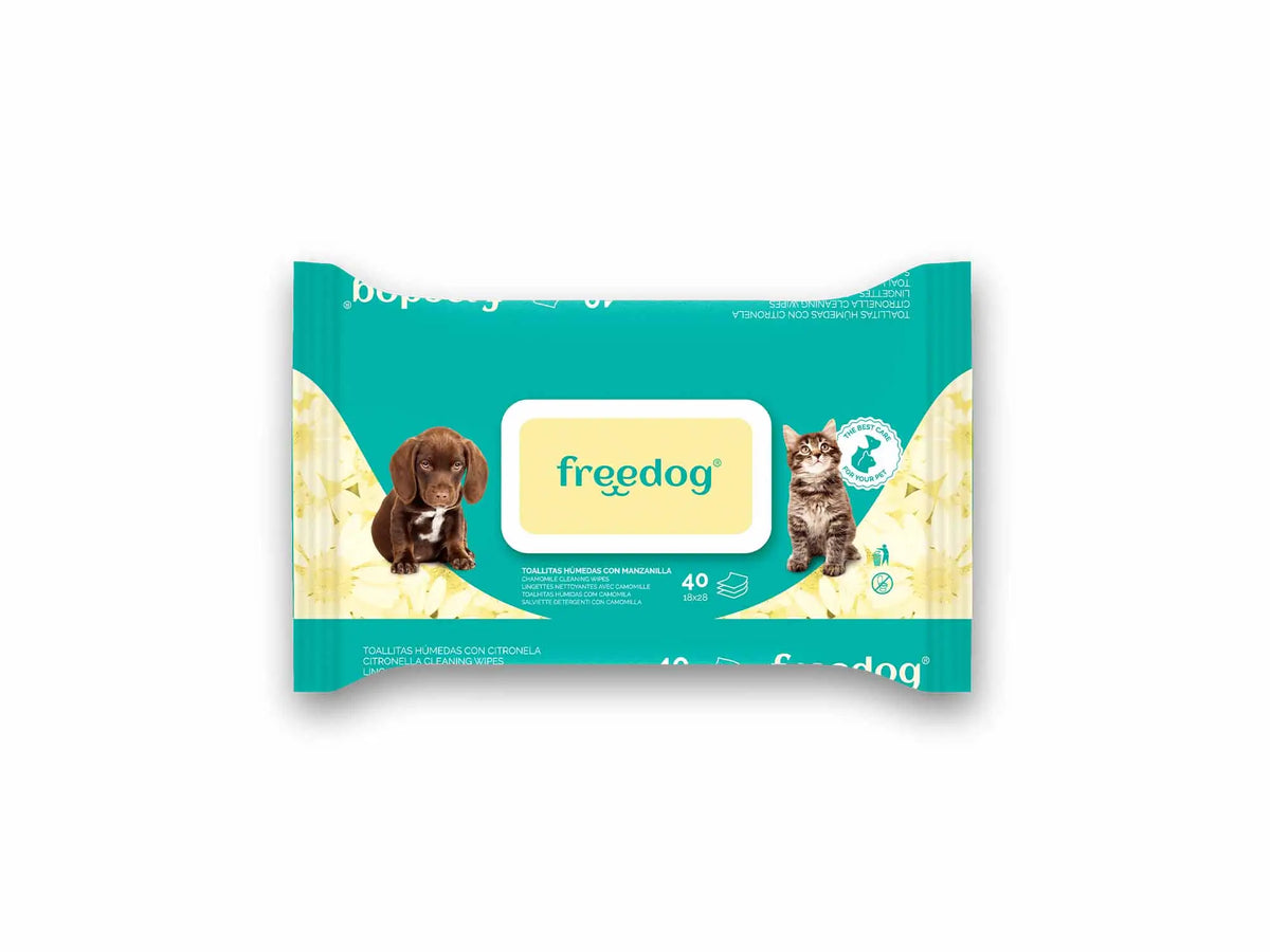 Freedog Salviette Idratanti Camomilla Gd 40 Ud 28 X 18Cm