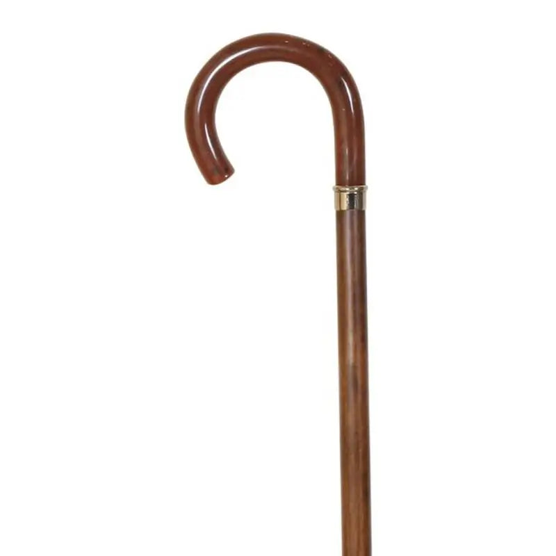 García 1880 Bastone da passeggio in faggio, manico in madreperla, con caucciù