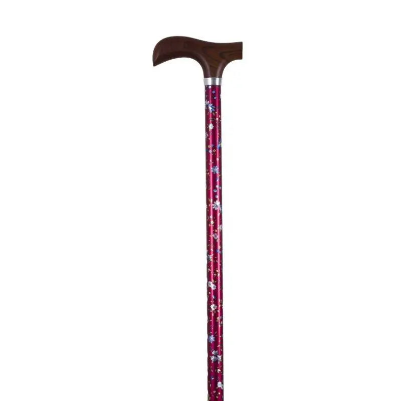 García 1880 Muletilla Pugno di legno estensibile con granato e fiori