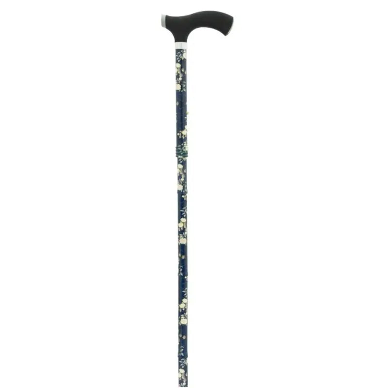 Garcia 1880 Stampella pieghevole Soft Touch Nero, fiori blu