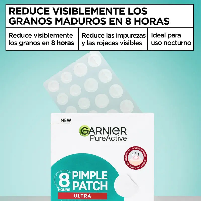 Garnier Anti-Acne Pureactive 8H Patch Brufolo Ultra , 22 unità