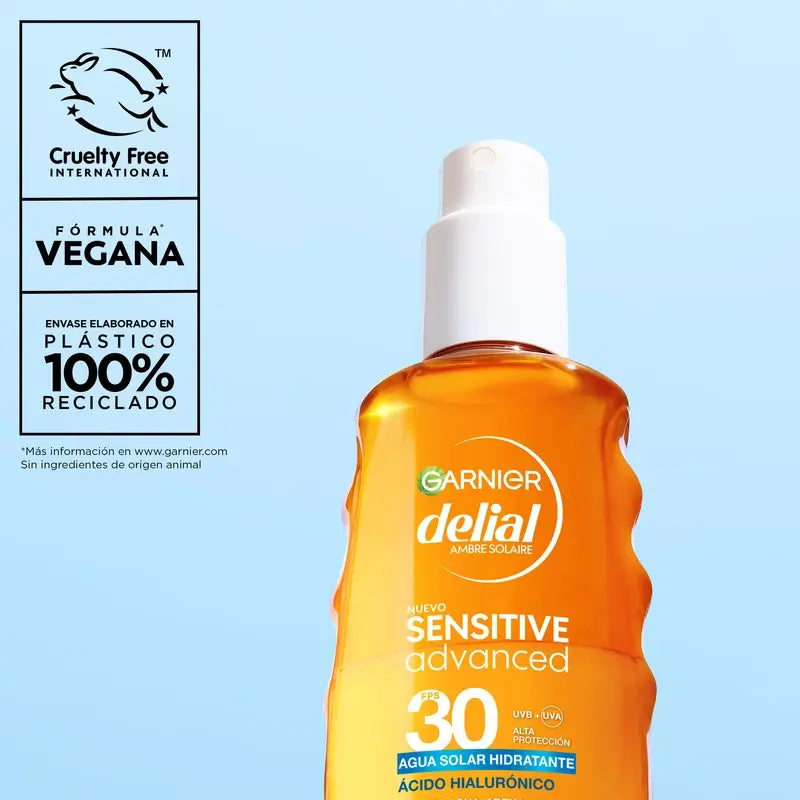 Garnier Delial Delial Sensitive Advanced Acqua idratante solare Spf 30, 150ml