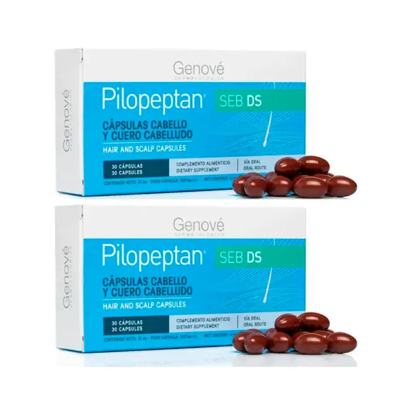 Genové Pilopeptan SEB DS, Confezione 2 x 30 capsule