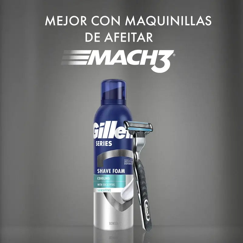 Gillette Series Schiuma da barba rinfrescante all'eucalipto , 250 ml