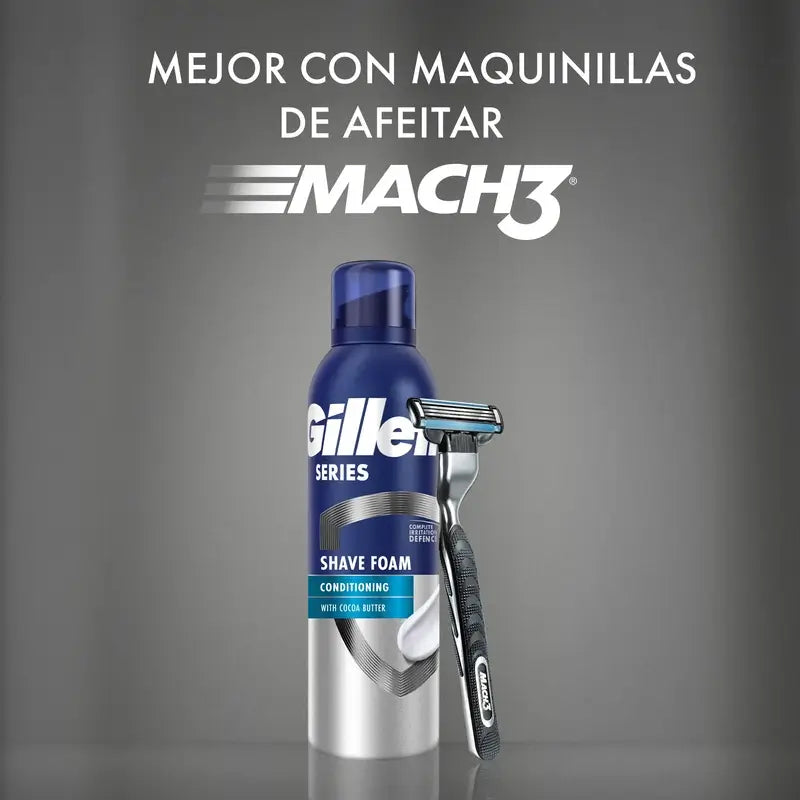 Gillette Series Schiuma da barba levigante al burro di cacao , 250 ml