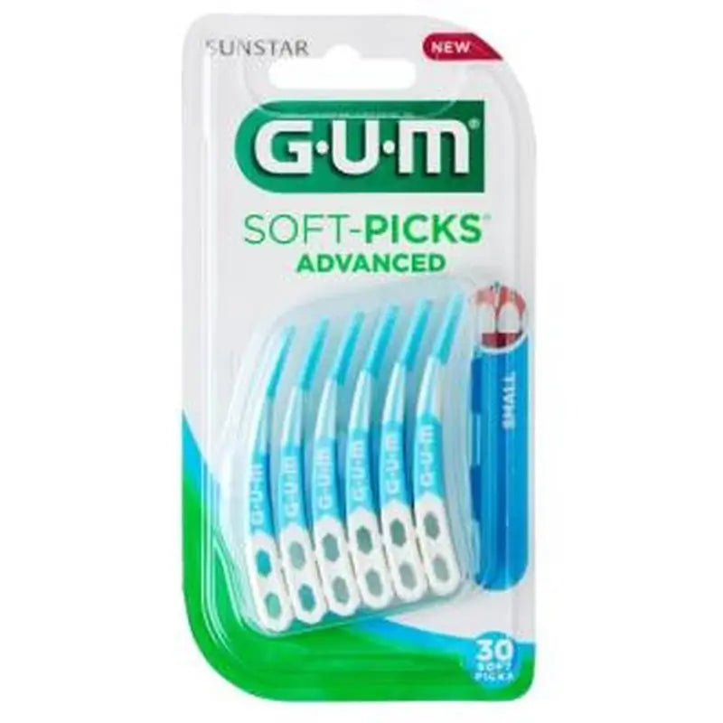 Gum Interdental Toothbrush Soft Picks Small 30Un Blue