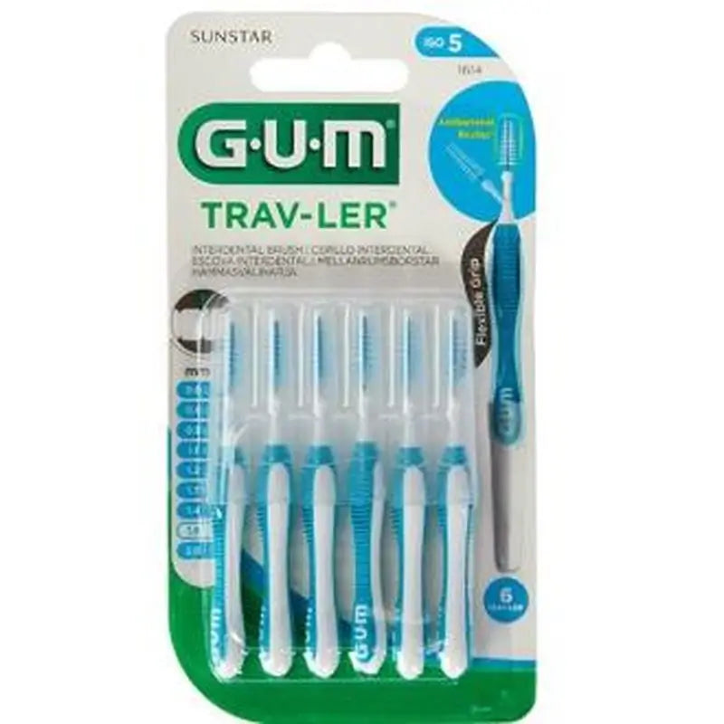 Gum Cepillo Interdental Trav-Ler 1614 1,6Mm 6Un Azul