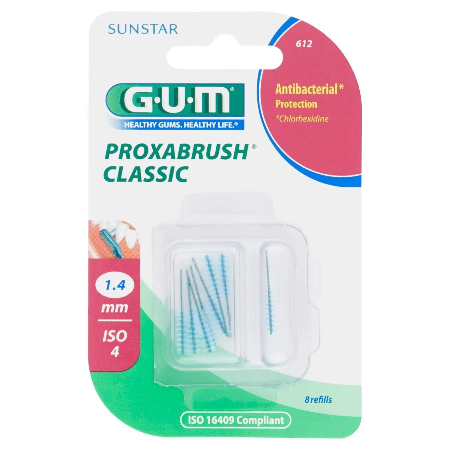 Gum Recambio Cepillo Dental Cilíndrico 8Un 612
