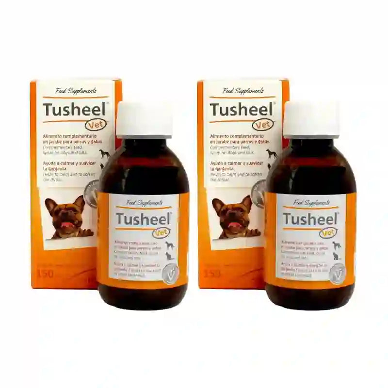 Heel Tusheel Sciroppo veterinario per la tosse di cani e gatti, 2X150 Ml