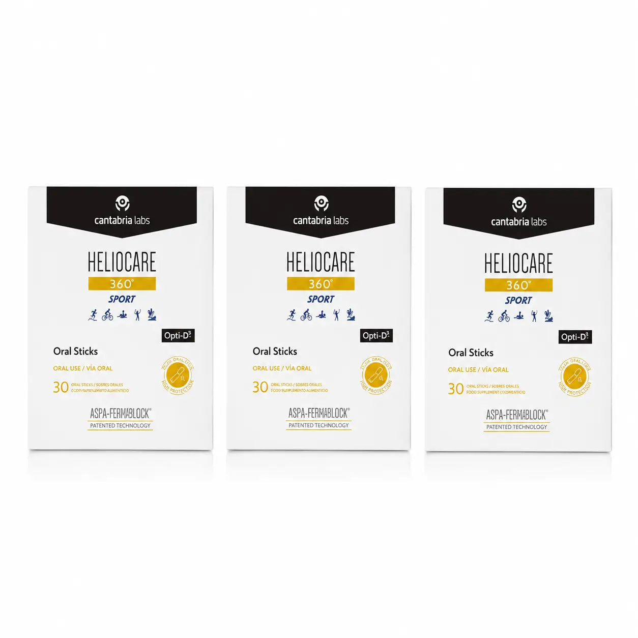 Heliocare 360º Sportsun 30 bastoncini confezione da 3