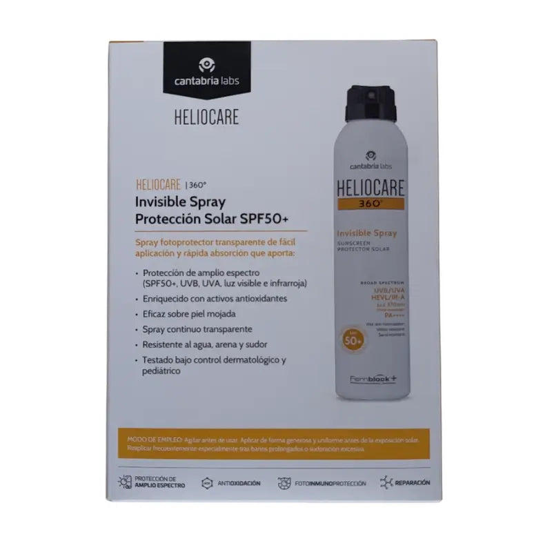 Heliocare Duplo Pack 360 Invisible Spray Spf 50, 2 unità