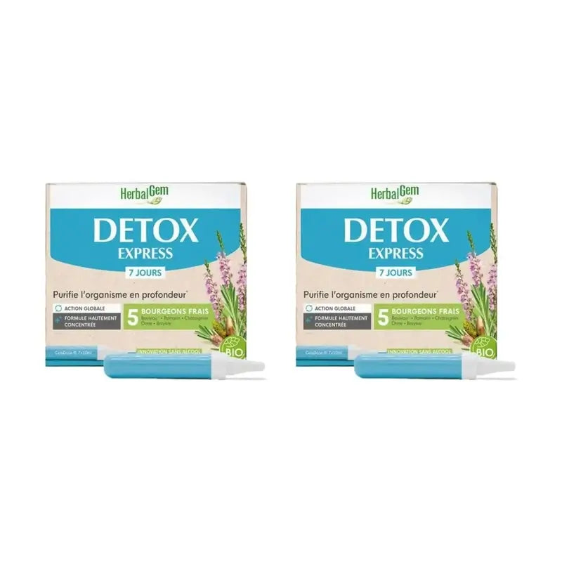 Herbalgem Detox Express, 7X10Ml, Confezione Da 2