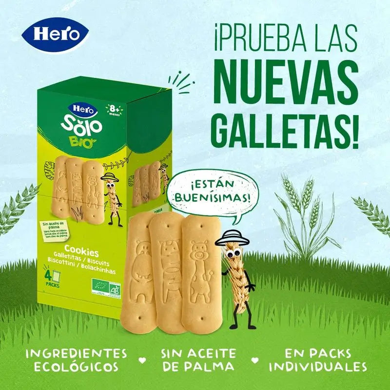 Hero Baby Pack Snack Solo Bio Biscotti, 6 X 160 Gr