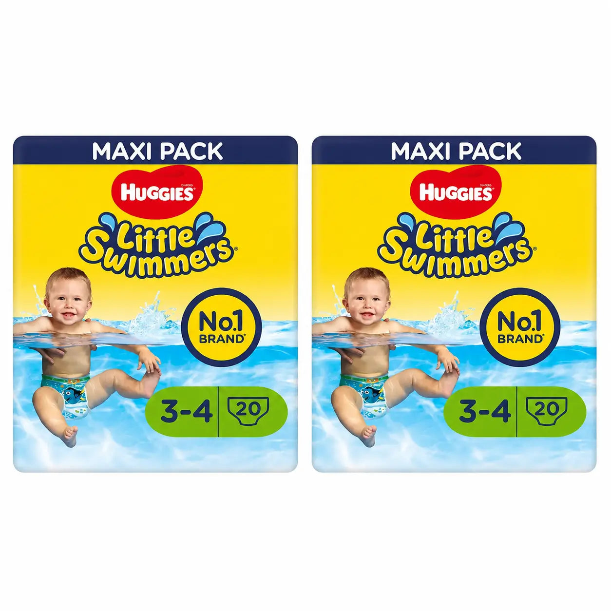 Pannolini da bagno Huggies Little Swimmers taglia 3-4 , 20 pezzi, confezione da 2