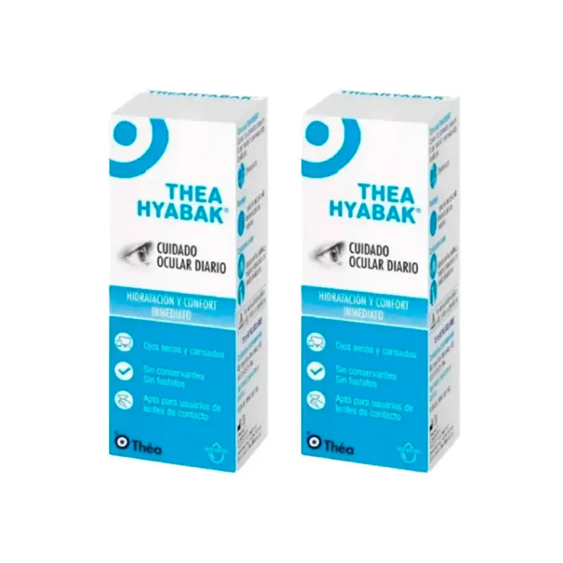 Soluzione di gocce oculari Hyabak, confezione da 2 x 10 ml