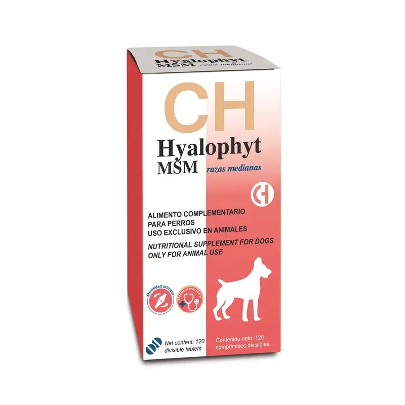Chemical Hyalophyt MSM per cani di taglia media, 120 compresse
