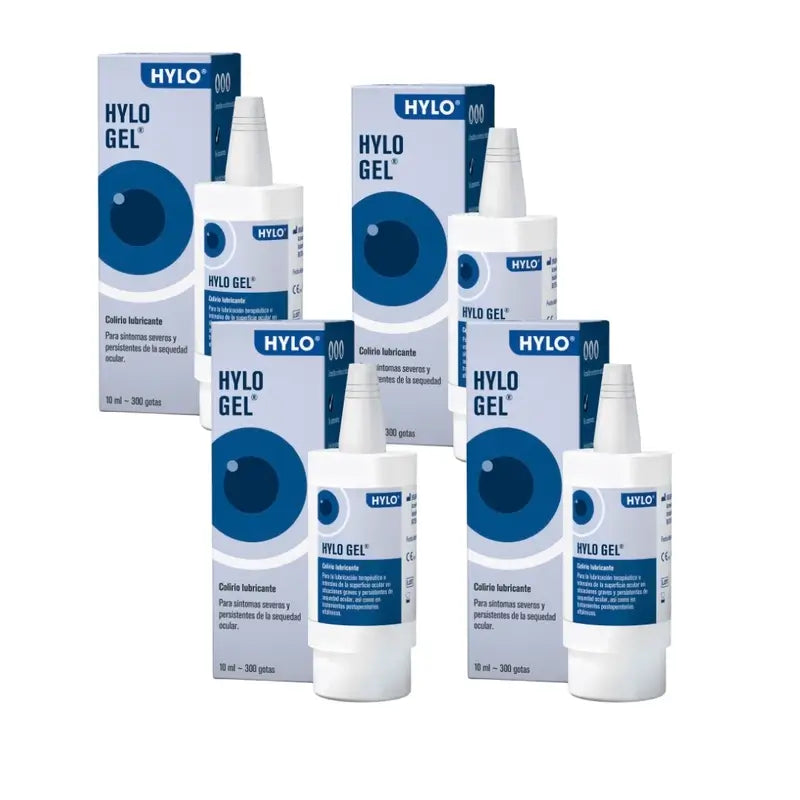 Hylo Gel Gocce Oculari 10 ml, Confezione da 4