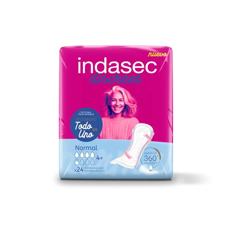 Indasec Discreet Normal assorbente per incontinenza , 24 unità