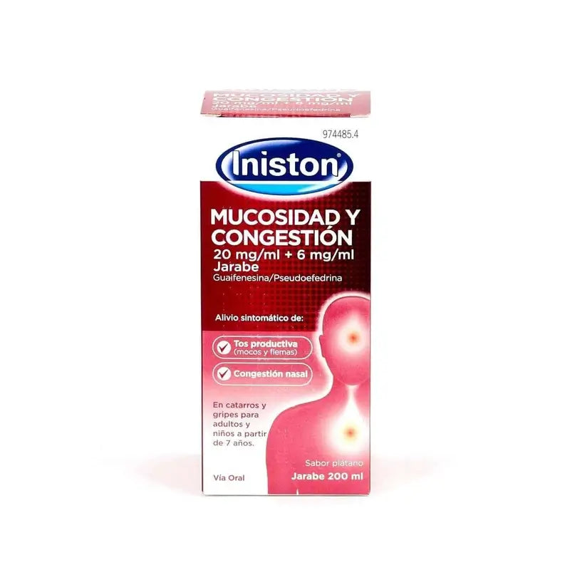Iniston Muco e Congestione 20 Mg/ ml + 6 Mg/ ml Sciroppo, 200 ml