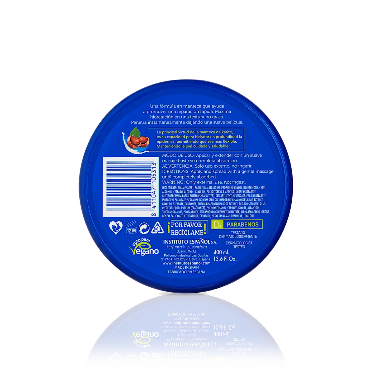 Barattolo cremoso Instituto Español - 400 Ml