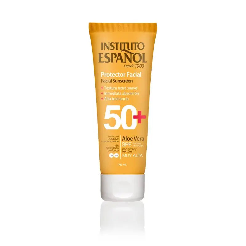 Instituto Español Aloe Vera Protezione Viso Tubo Spf50+ 75 Ml