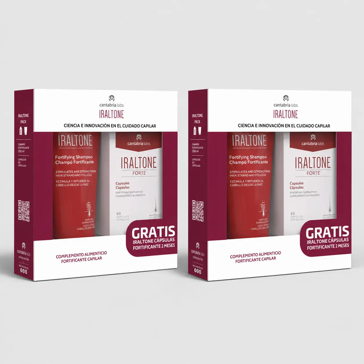 Iraltone Forte Capsule + Minitalla Shampoo Fortificante 75 Ml Confezione regalo 2