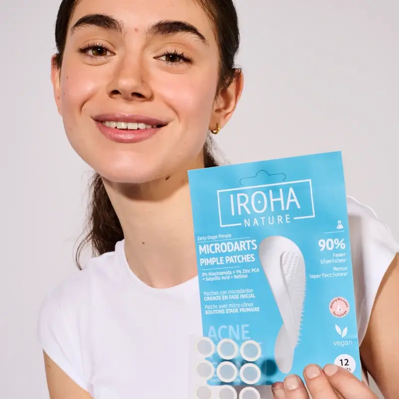 Iroha Nature Cerotti Microdart per pelli a tendenza acneica, 12 pezzi