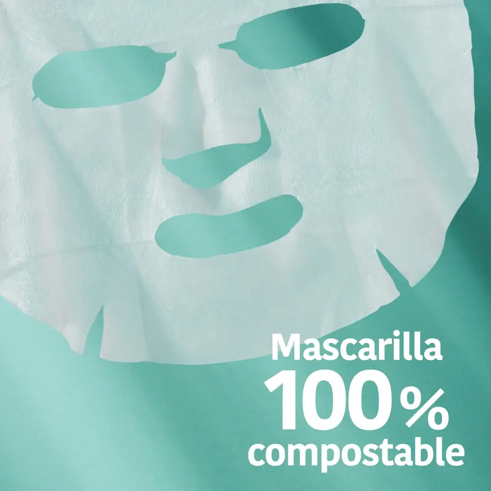 Iroha Nature Maschera di tessuto equilibrante per il viso - Carbone , 23 ml
