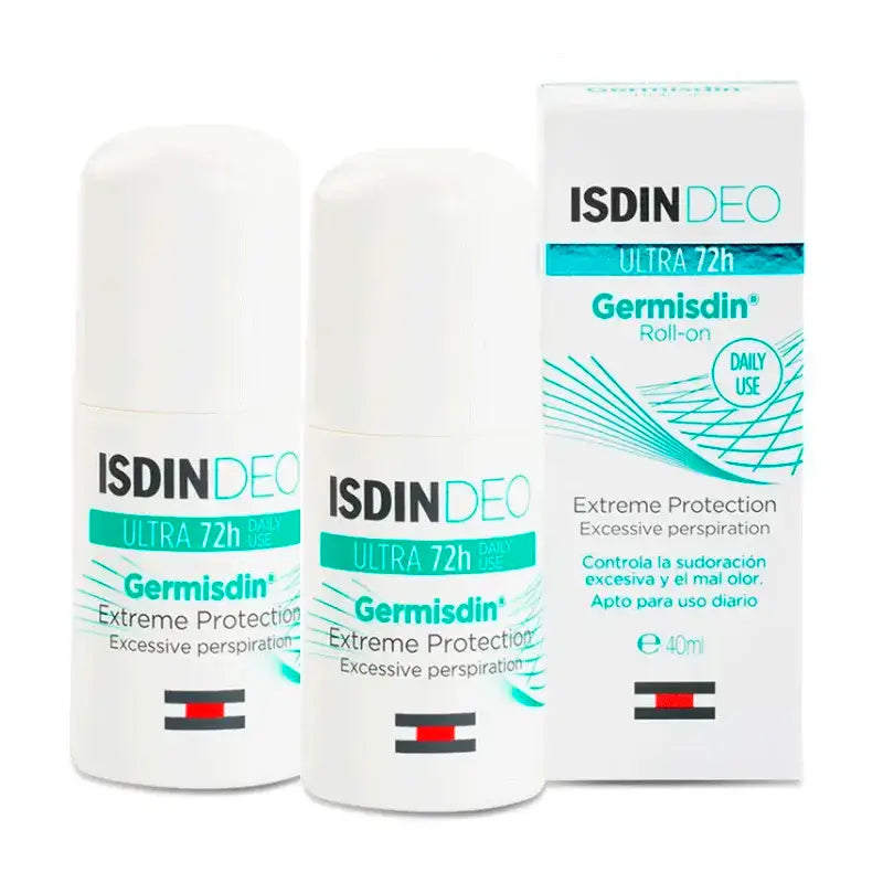 Isdin Deo Germisdin Roll On, Confezione 2 x 40 ml