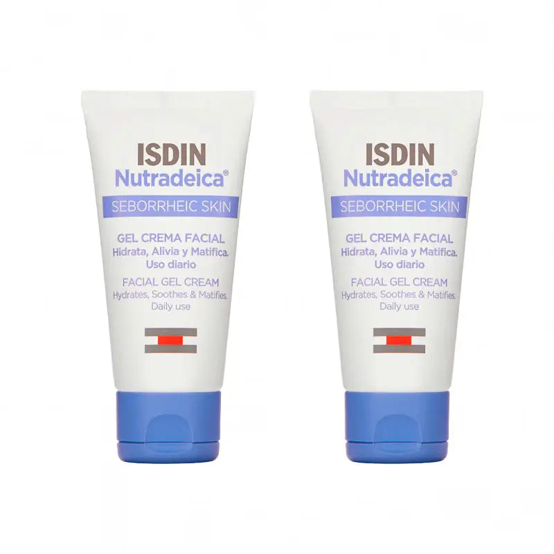 Isdin Duplo Nutradeica Crema Gel Viso 2 x 50 Ml