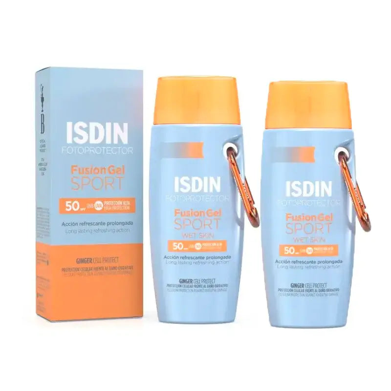 Isdin Fotoprotector Fusion Sport Gel SPF 50+, Confezione 2 x 100 ml