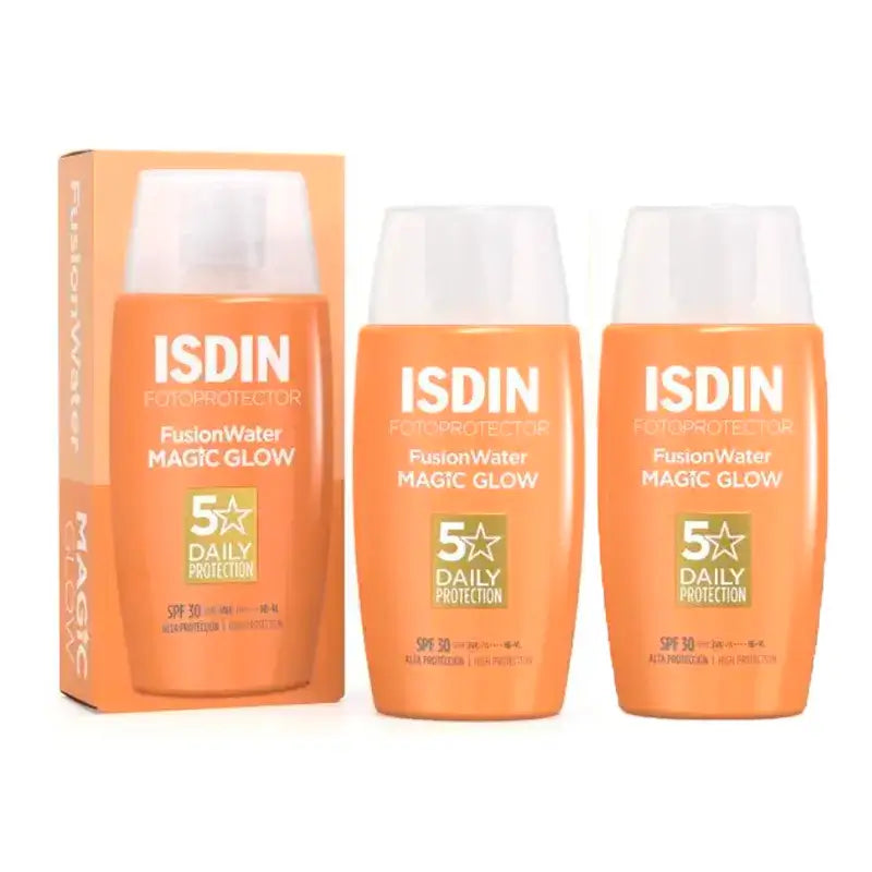 Isdin Fotoprotector Fusion Water Magic Glow SPF 30 Confezione da 2 x 50 Ml