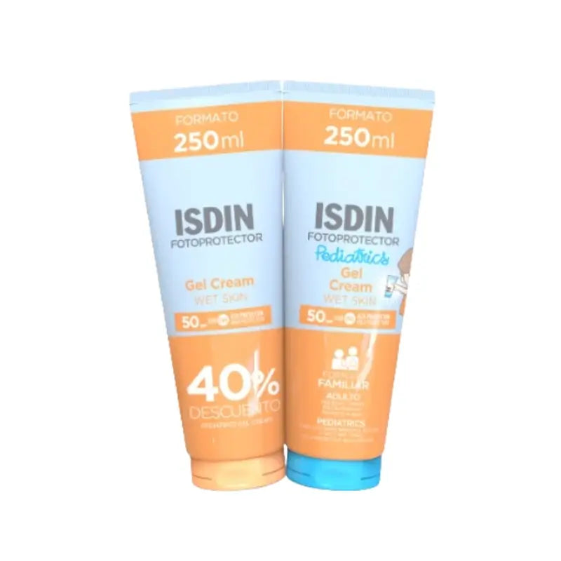 Isdin Fotoprotector Pack Duo Gel Crema + Pediatria 250Ml 40% di sconto