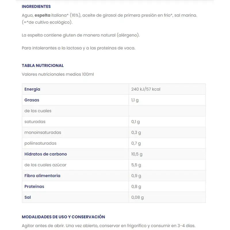 Isola Bio Bevanda di Farro Biologica , 1 litro