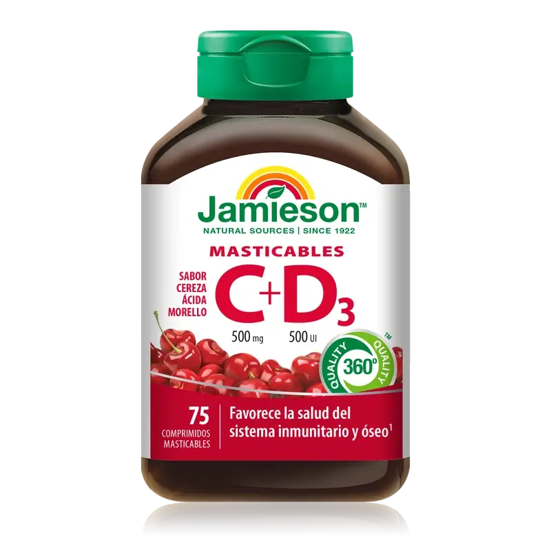 Jamieson Vitamina C+ D3 500Mg 500Ui , 75 compresse masticabili