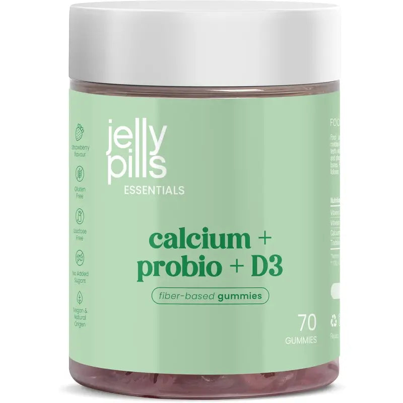 Jelly Pills Calcio+D3+K2+Propbio alla fragola, 70 unità