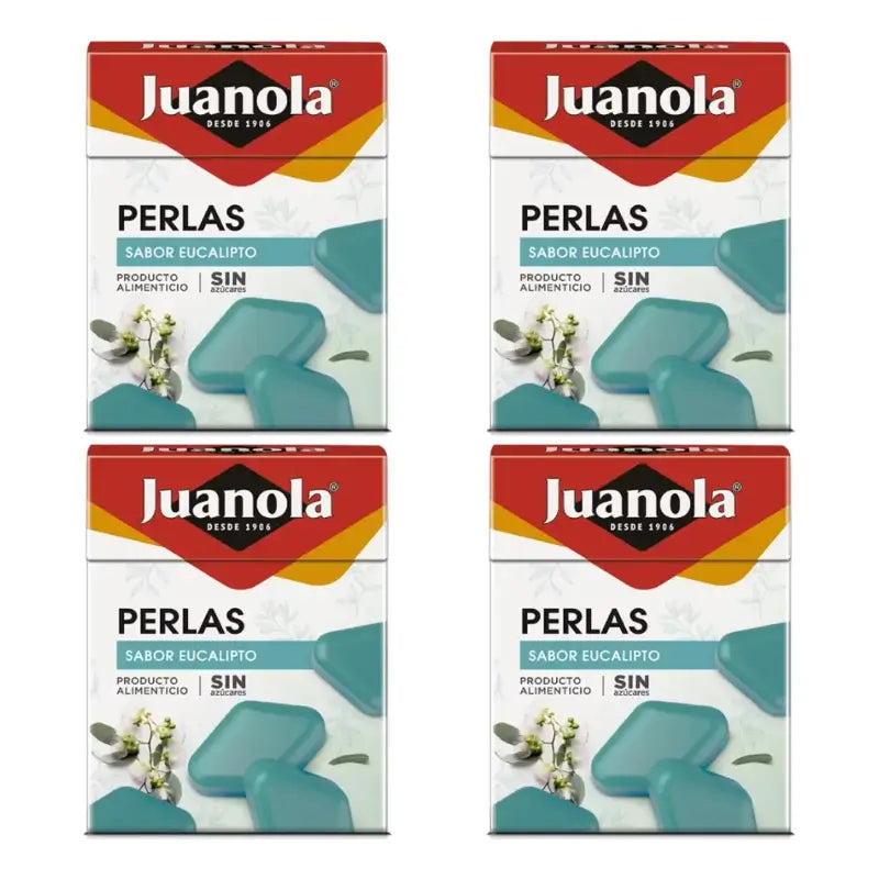 Juanola Perle balsamiche all'eucalipto, 4 x 25 g
