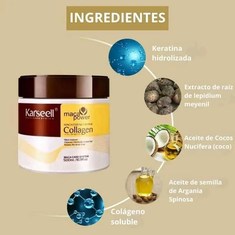 Maschera e olio per capelli Karseell, 550 ml